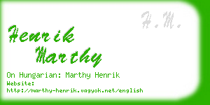 henrik marthy business card
